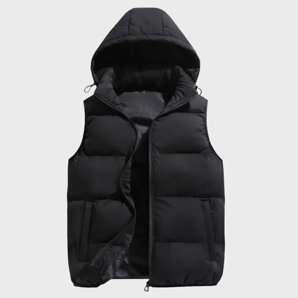 Black Mens Puffer Vest